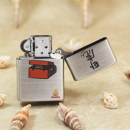 Zippo Textured Smoked Steel 'Crouching Tiger Hidden Dragon' - DS128