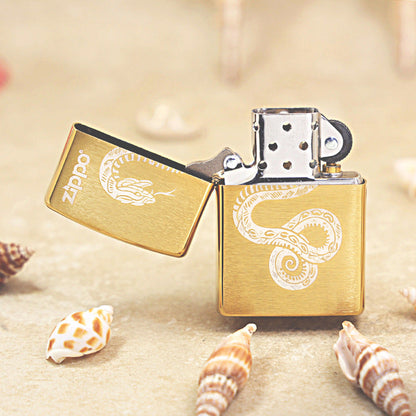 Zippo Textured Snake Engraving - Animal Zodiac Collection - DS106