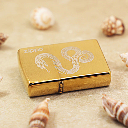 Zippo Textured Snake Engraving - Animal Zodiac Collection - DS106