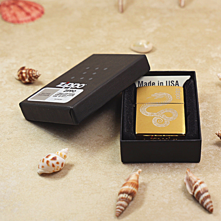 Zippo Textured Snake Engraving - Animal Zodiac Collection - DS106