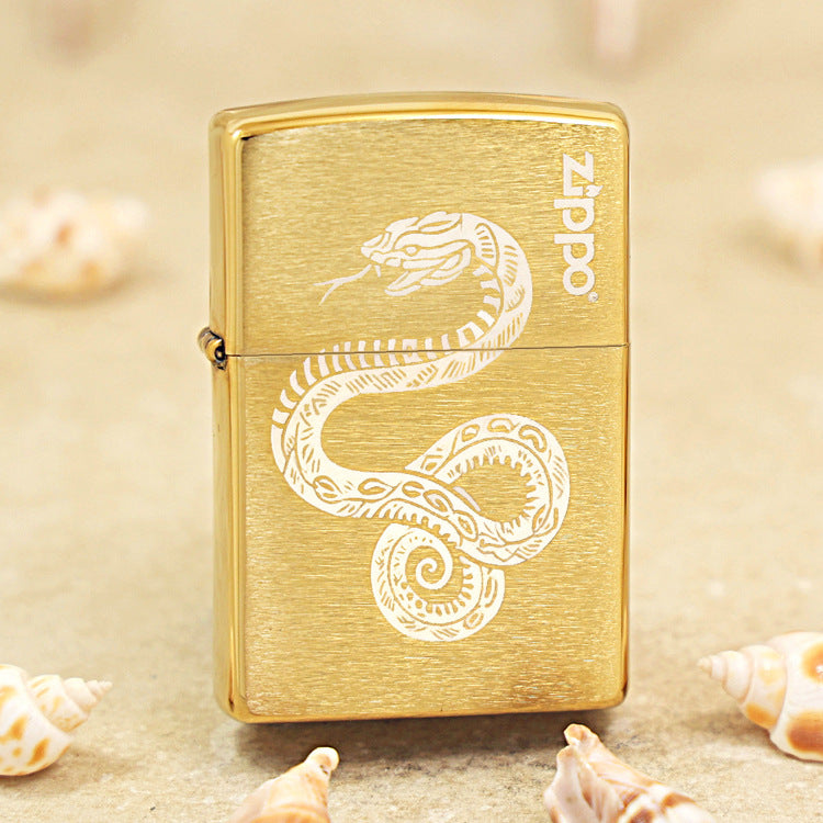 Zippo Textured Snake Engraving - Animal Zodiac Collection - DS106