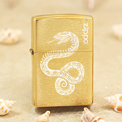 Zippo Textured Snake Engraving - Animal Zodiac Collection - DS106