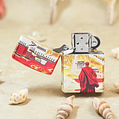 Zippo Hue Decorated Monk and Potala Palace in Tibet - CS22