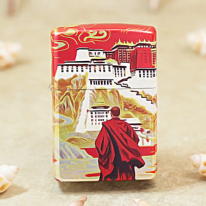 Zippo Hue Decorated Monk and Potala Palace in Tibet - CS22
