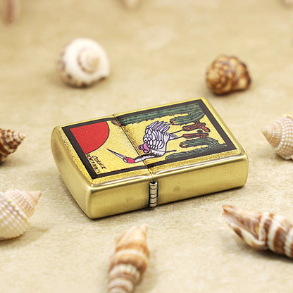 Zippo Crane and Cactus Gold Plate - Animal Collection - JP55