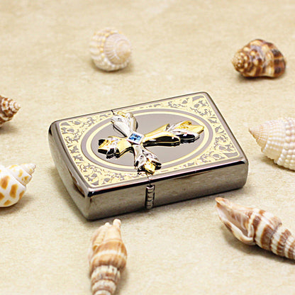 Zippo Crown Crucifix Obsidian Ice - KR04