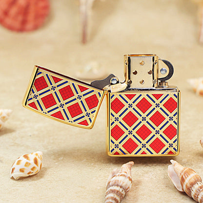 Zippo Double-Sided Diamond Pattern (Red) - JP13
