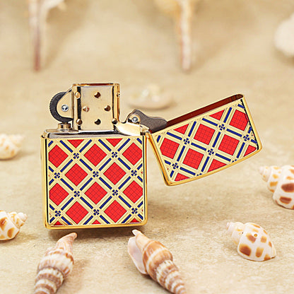 Zippo Double-Sided Diamond Pattern (Red) - JP13