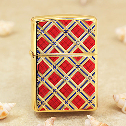 Zippo Double-Sided Diamond Pattern (Red) - JP13