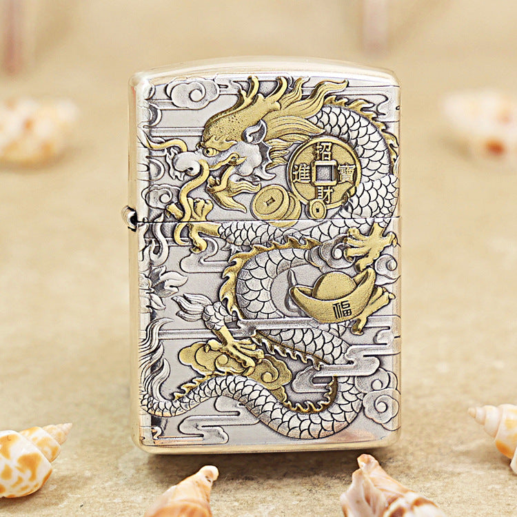 Zippo 'Dragon Brings Wealth' Intricate Carve - DS110