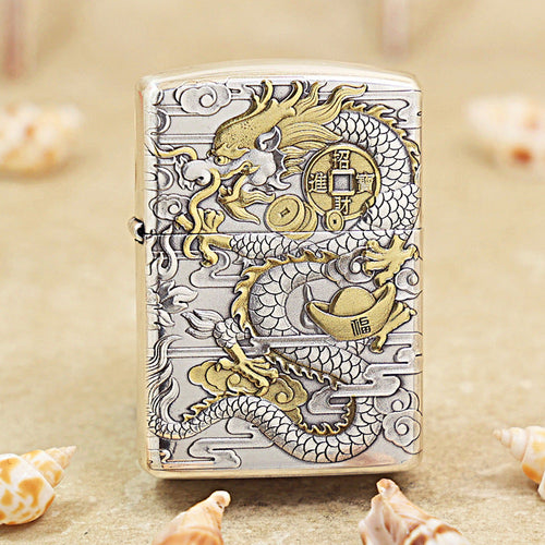 Zippo 'Dragon Brings Wealth' Intricate Carve - DS110