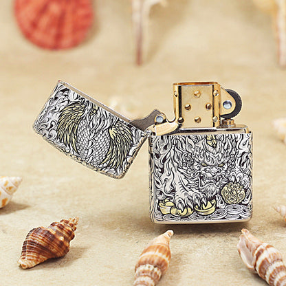 Zippo Dual-Finish Pixiu Prosperity Version (Deluxe Leather Box) - 168-DS17
