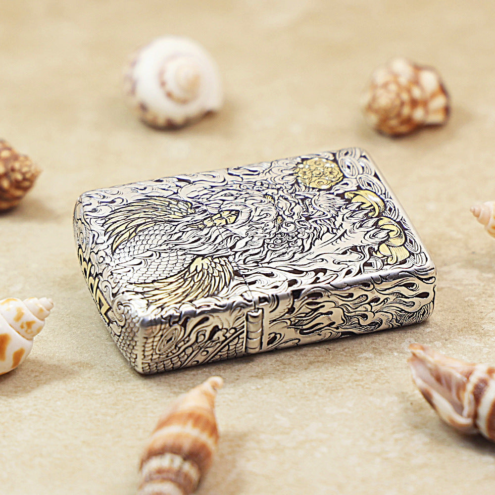 Zippo Dual-Finish Pixiu Prosperity Version (Deluxe Leather Box) - 168-DS17