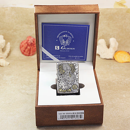 Zippo Dual-Finish Pixiu Prosperity Version (Deluxe Leather Box) - 168-DS17