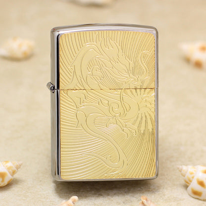 Zippo Gold Plate Double-Sided Serpent Medallion - JP65
