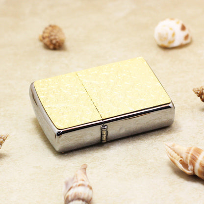 Zippo Gold Plate Double-Sided Botanical Arabesque Medallion - JP66