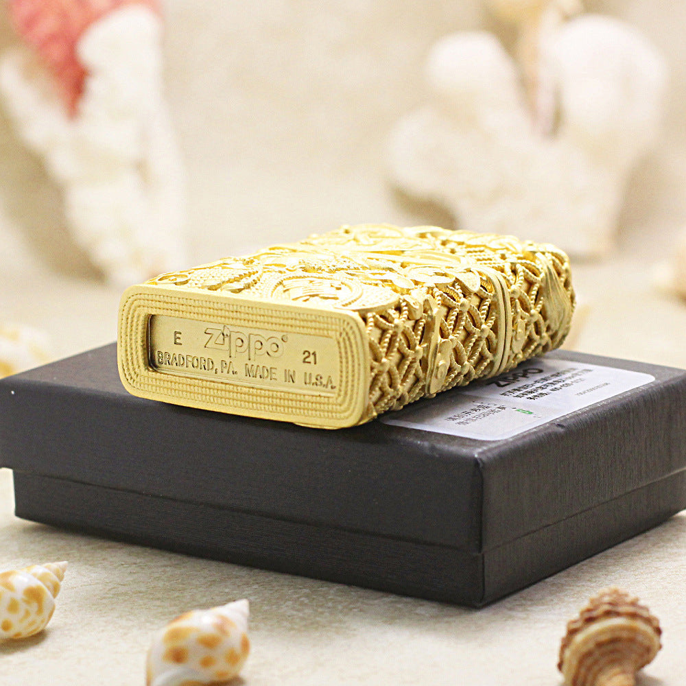 Zippo Gold-Layered 'Money Toad' Case - 205-DS58