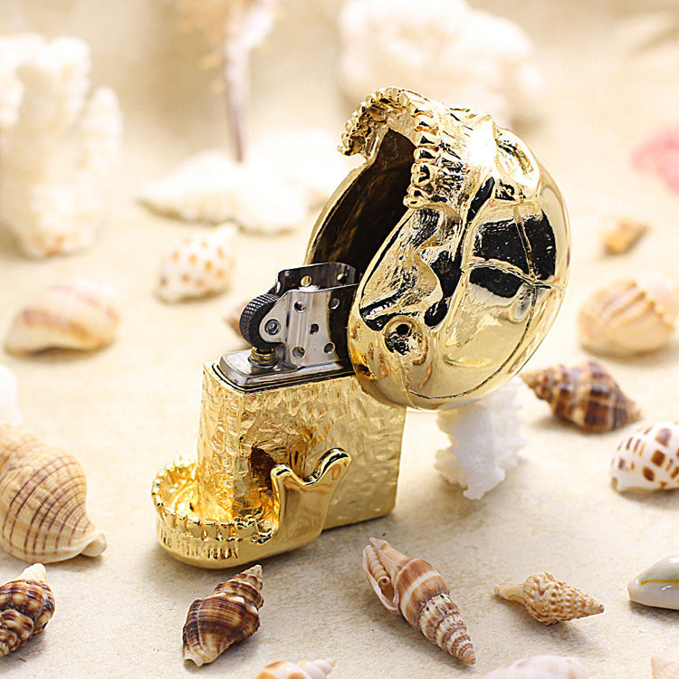 Zippo Solid Heavy-duty Giant Skull - Premium Shine Gold - JP61