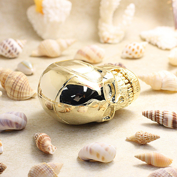 Zippo Solid Heavy-duty Giant Skull - Premium Shine Gold - JP61