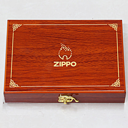 Zippo Solid Engraved Copper Finish Nine-Tailed Fox Pin-Up - CM32