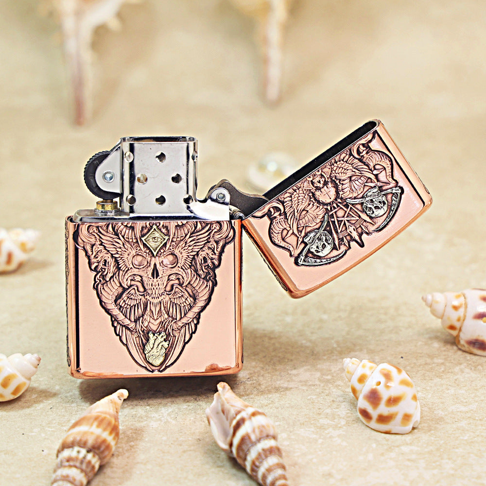 Zippo Solid 3d-embossed Copper Finish Sword of Judgment and Crucifix - CM18