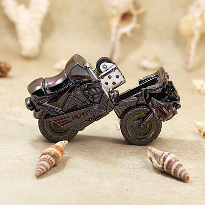 Zippo Solid 3d-embossed Dark Finish Motorcycle Figurine Case Bundle - CM11