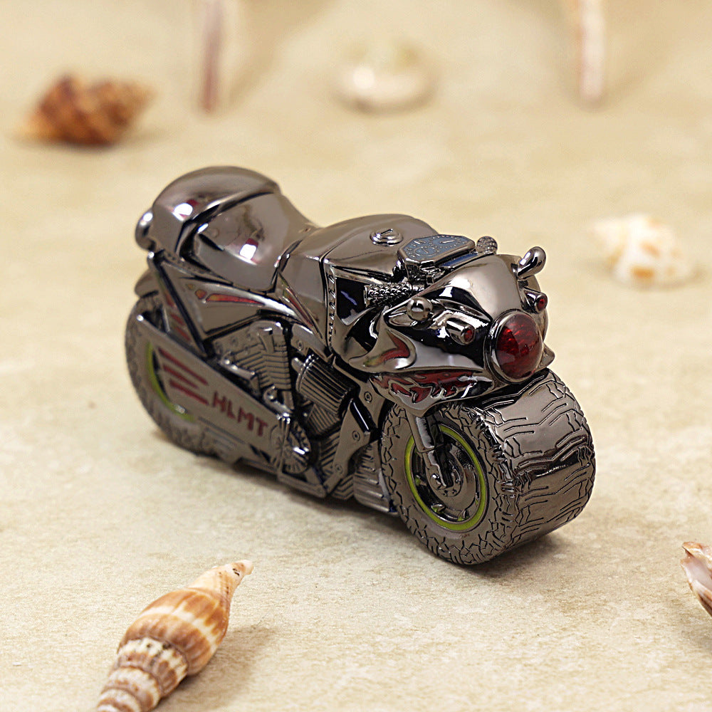 Zippo Solid 3d-embossed Dark Finish Motorcycle Figurine Case Bundle - CM11