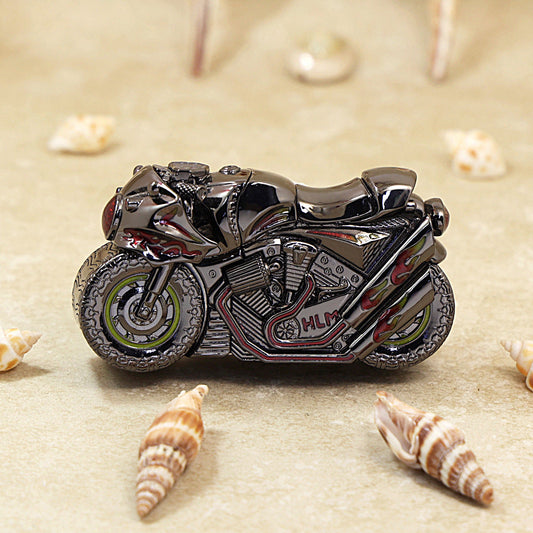 Zippo Solid 3d-embossed Dark Finish Motorcycle Figurine Case Bundle - CM11