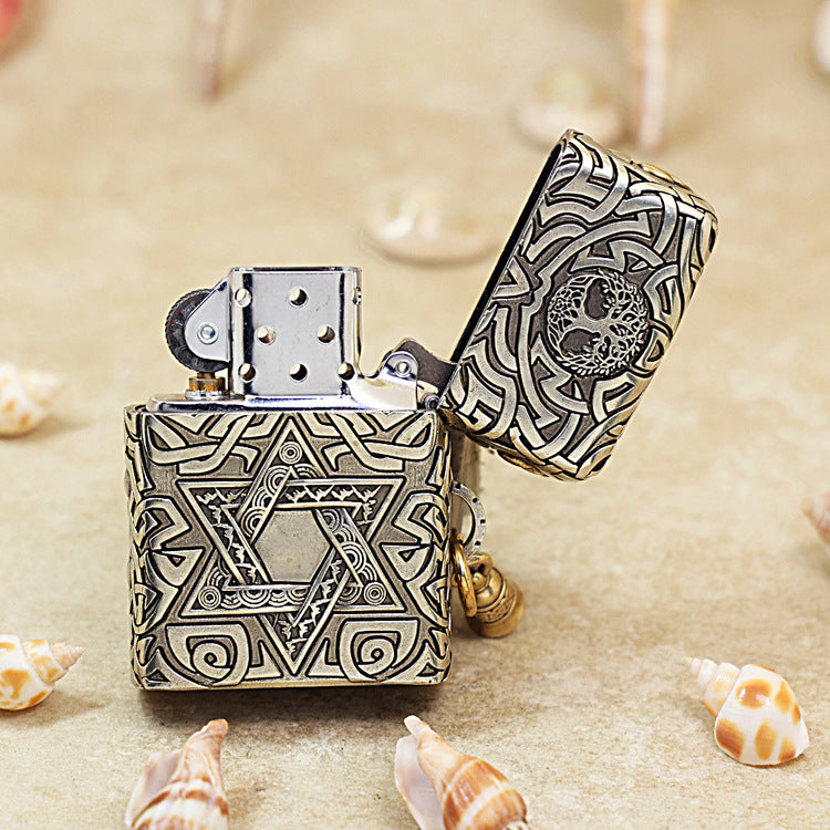 Zippo Solid 3d-embossed Embellished Protector Angel and Celtic Knotwork - CM07