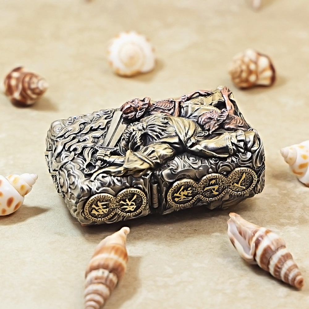 Zippo Solid 3d-embossed Embellished Zhong Kui Demon Slayer - CM03