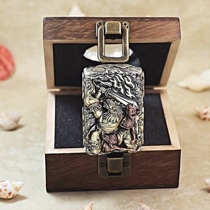 Zippo Solid 3d-embossed Embellished Zhong Kui Demon Slayer - CM03