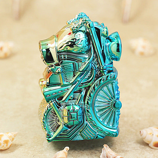 Zippo Solid 3d-embossed Iridescent Steel Motorcycle Engine Case Bundle - CM48