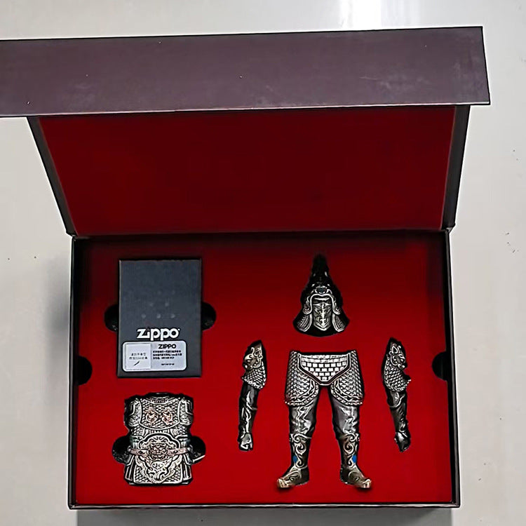 Zippo Solid 3d-embossed Multi-Hue Ancient General Heavy-duty Case Bundle - CM20