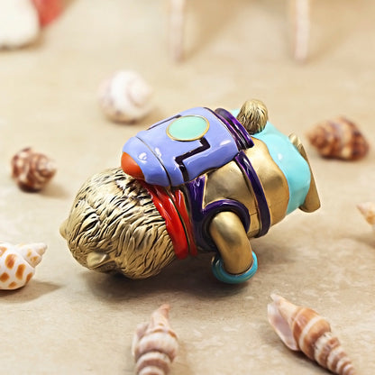 Zippo Solid 3d-embossed Painted Gold Animal Figurine Basketball - CM10
