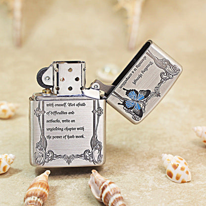 Zippo Solid 3d-embossed Argent Broken Mirror Snake Cat Gothic Case - CM38