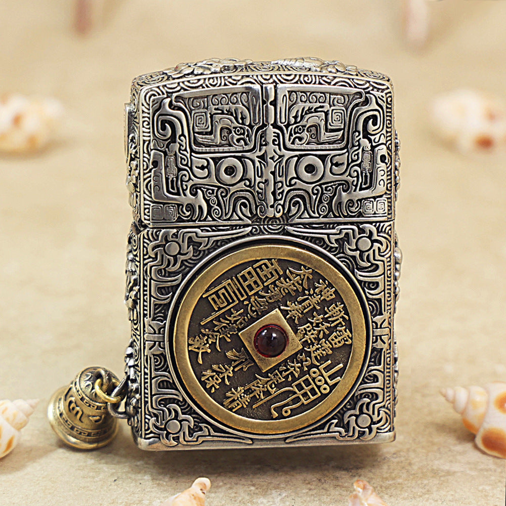 Zippo Solid 3d-embossed Argent Mountain Ghost Charm Coin Case - CM44
