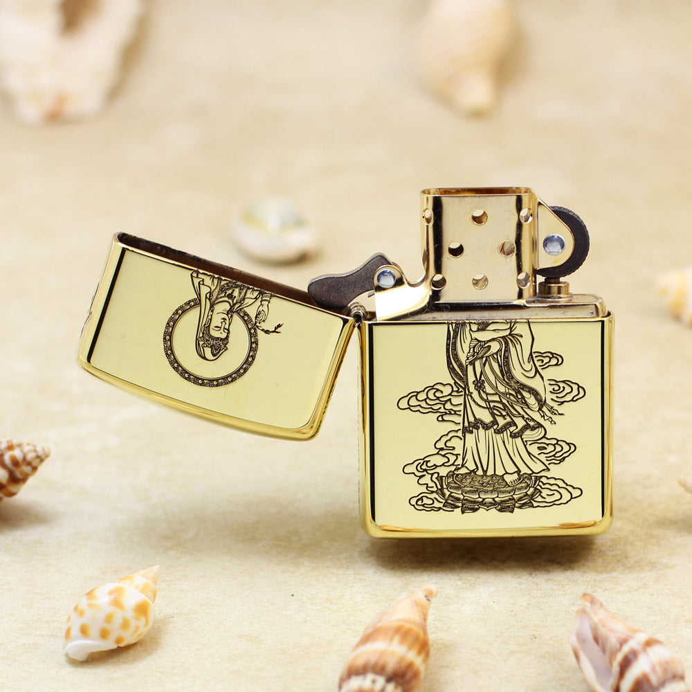 Zippo Premium Shine Bronze Bodhisattva Avalokitesvara - CC92