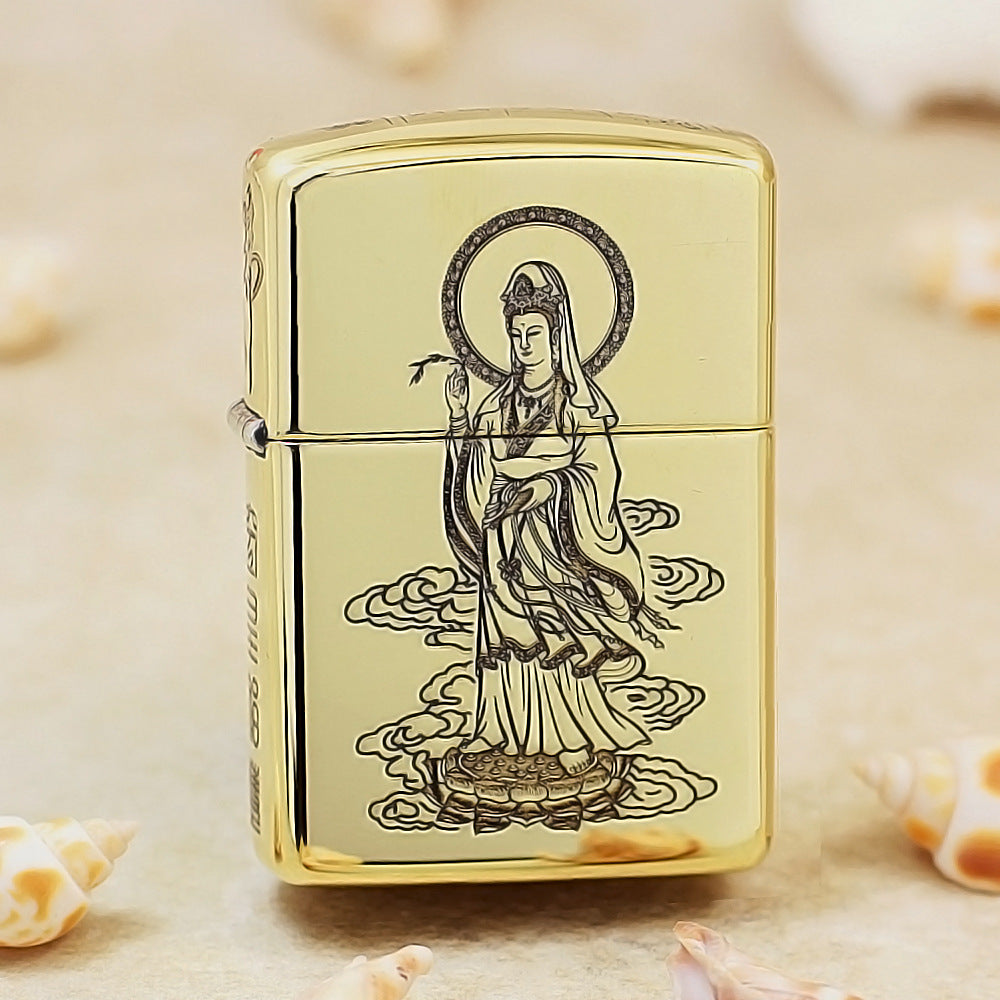 Zippo Premium Shine Bronze Bodhisattva Avalokitesvara - CC92