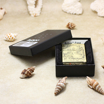 Zippo Premium Shine Bronze Intricate Chiseled God of War Guan Yu - CC127