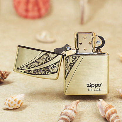 Zippo Premium Shine Bronze Double Arc Scrollwork - CC98