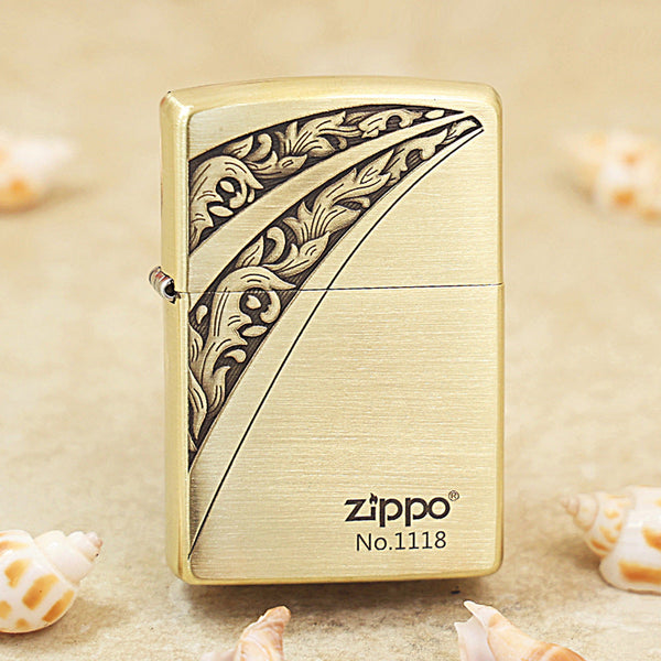 Zippo Premium Shine Bronze Double Arc Scrollwork - CC98