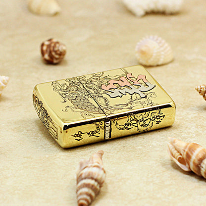 Zippo Premium Shine Bronze Chiseled Duality of Good and Evil - CC157
