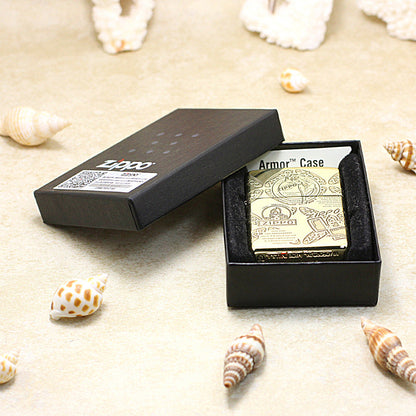 Zippo Premium Shine Bronze Chiseled Historical Logos Anniversary Design - CC150