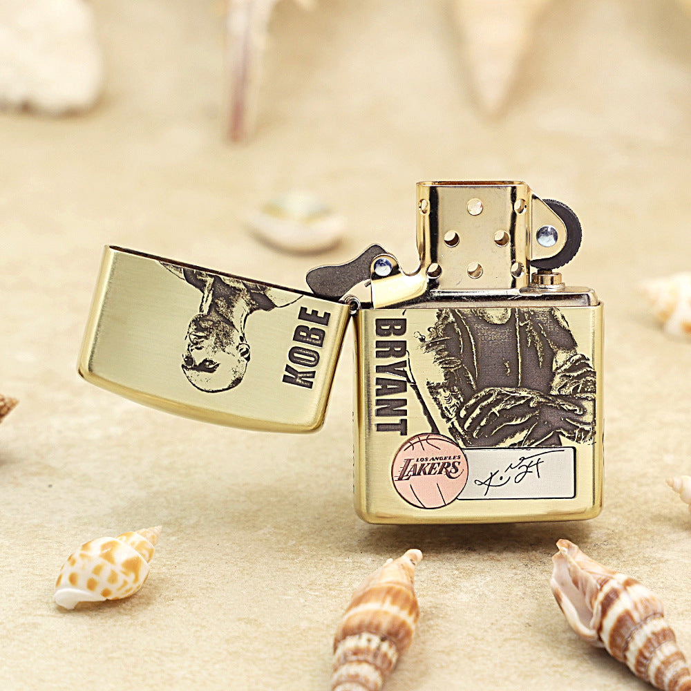 Zippo Premium Shine Bronze Chiseled Kobe Bryant Lakers Medallion - CC152