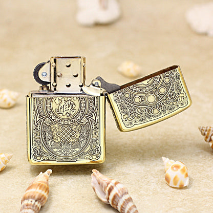 Zippo Premium Shine Bronze Chiseled Pixiu Lion and Ancient Coins - CC162