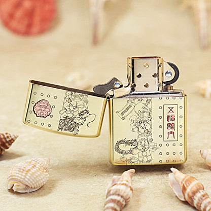 Zippo Premium Shine Bronze Five Blessings Descend - CC90