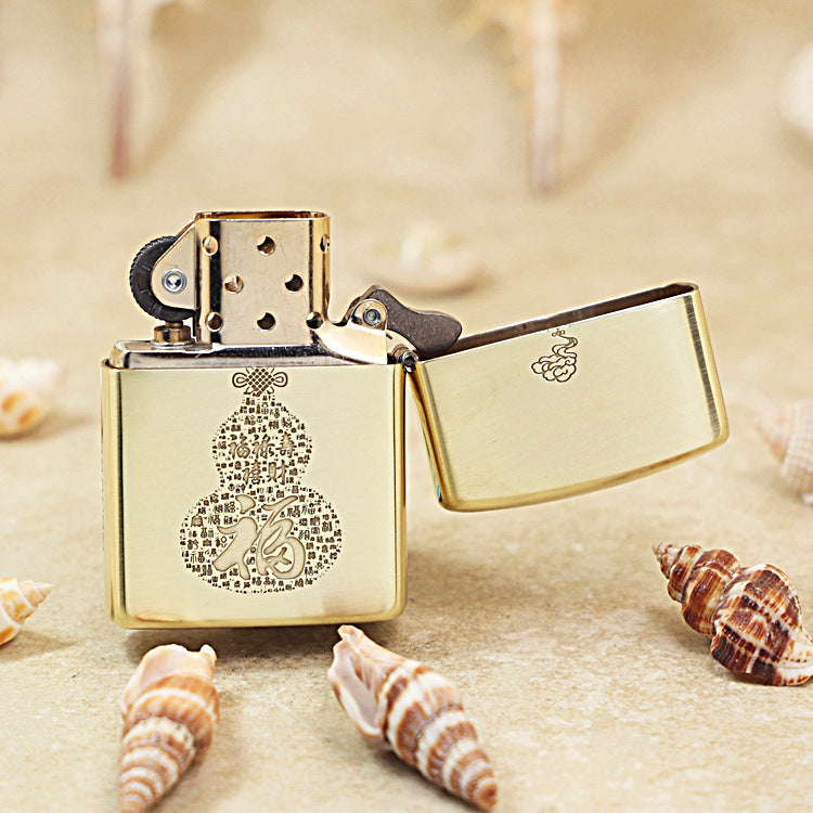 Zippo Premium Shine Bronze Five Blessings Descend - CC90