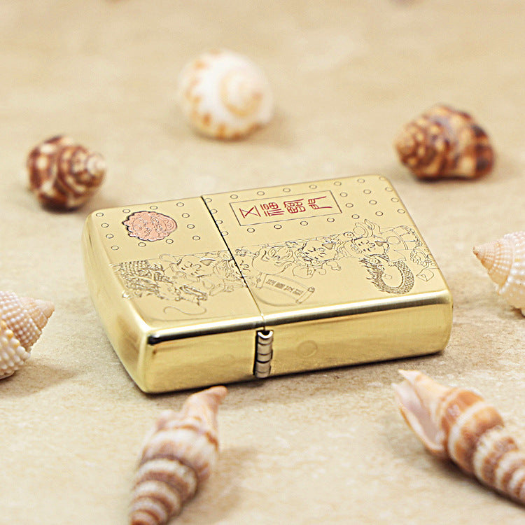 Zippo Premium Shine Bronze Five Blessings Descend - CC90