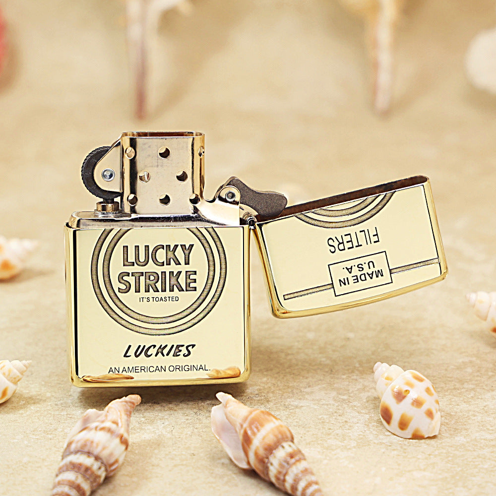 Zippo Premium Shine Bronze Lucky Strike Filters - CC97