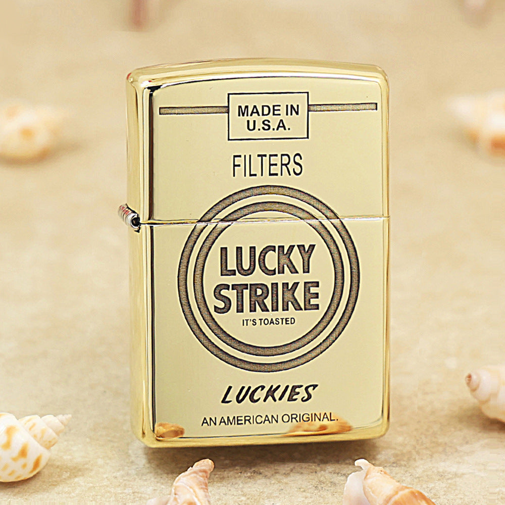 Zippo Premium Shine Bronze Lucky Strike Filters - CC97